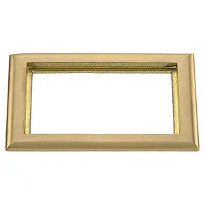 Image of SB3084 2-Gang Carpet Flange, Rectangular, 6.00" X 8.14", Brushed Brass