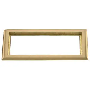 Image of SB3085 3-Gang Carpet Flange, Rectangular, 6.00" X 11.43", Brushed Brass