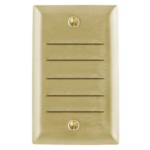 Image of SBP771 Wallplates and Boxes, Metallic Plates, 1- Gang, Louver, Standard Size, Brass Plated Steel