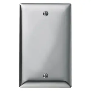 Image of SCH13 Wallplates and Boxes, Metallic Plates, 1- Gang, Blank, Standard Size, Chrome Plated Steel