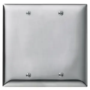 Image of SCH23 Wallplates and Boxes, Metallic Plates, 2- Gang, Blank, Standard Size, Chrome Plated Steel