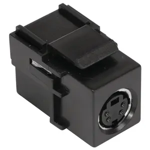 Image of SFSVBK Snap-Fit, S-Video Connector, Female to Female, Black