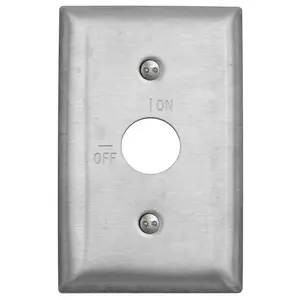 Image of SS12RKL Wallplates and Boxes, Metallic Plates, 1- Gang, 1) Security Opening, Standard Size, Stainless Steel