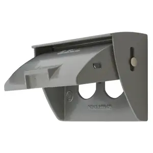 Image of WP8H Wallplates and Boxes, Weatherproof Covers, 1-Gang, Duplex Opening, Cast Aluminum, Horizontal