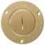 Hubbell Wiring Systems S3525 Brass Round Floor Box Single Receptacle Single  for sale online