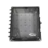 Image of ATS-00080 12x10x6 Polycarbonate Enclosure with Clear Door, Latch Lock & 6 N-Style Holes