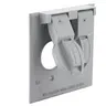 Image of 5157-0 2-Gang Weatherproof Cover, Device Mount, Two Single 1.406 in. Dia., Gray