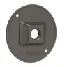 Image of 5193-7 Round Weatherproof Cluster Cover, One 1/2 in. Threaded Outlets, Bronze, Carded