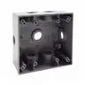 Image of 5338-0 2-Gang Weatherproof Box, Seven 1/2 in. Threaded Outlets, Gray