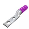 Image of YA252NT14 YA252NT14, Compression Terminal, 1/0 AWG Cu, 2-Hole, 1/4" Stud, 5/8" Spacing, Long Barrel, Narrow Tongue