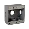 Image of DD5100XS 2-Gang Weatherproof Deep Box, Five 1 in. Threaded Outlets, Gray