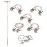 Image of T6000641 Temporary Grounding Set Kit - REA - #2 Cables - 3x6ft. - 1x12ft. - 1X30ft. - C6002276 C-Clamps - G3370 Ground Rod - T6001549 Cluster Bar