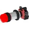 Image of GZB3-R23 GZ Series - PilotLight, Red with Lamp Holder & Lamp 120V AC/DC - Long Length 40mm, 3/4 NPSM