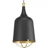 Image of P500098-031 Era Collection One-Light Matte Black and Gold Global Pendant Light