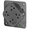Straight Blade Devices, Receptacles, Quad-PLEX, Hospital Grade, 20A 125V, 2 -Pole 3-Wire Grounding, 5-20R, Gray, Single Pack