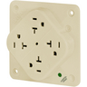 Straight Blade Devices, Receptacles, Quad-PLEX, Hospital Grade, 20A 125V, 2 -Pole 3-Wire Grounding, 5-20R, Ivory, Single Pack