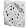 Straight Blade Devices, Receptacles, Quad-PLEX, Hospital Grade, 20A 125V, 2-Pole 3-Wire Grounding, 5-20R, White, Single Pack