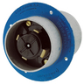 Locking Devices, Bryant Power Interrupting, Industrial, Flanged Inlet, 60A 600V AC, 4-Pole 5-Wire Grounding, Non- NEMA, Screw Terminal, Steel housing