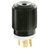 Locking Devices, Locking Devices, Industrial, Male Plug, 30A 3-Phase Wye 120/208V AC, 4-Pole 4-Wire Non-Grounding, Non-NEMA, Screw Terminal, Black and White