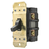 Switches and Lighting Controls, Industrial Grade, Toggle Switches, Motor Disconnects, Double Pole, 40A, 600V AC, Side Wired Only, Black