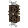 Image of 4700DR Locking Devices, Locking Devices, Industrial, Duplex Receptacle, 15A 125V, 2-Pole 3-Wire Grounding, L5-15R, Screw Terminal, Brown