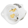 Locking Devices, Industrial, Flanged Inlet, 15A 125V, 2-Pole3-Wire Grounding, L5-15P, Screw Terminal, White