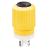 Locking Devices, Marine Grade, Male Plug, 15A 125V, 2-Pole 3-Wire Grounding, L5-15P, Screw Terminal, Corrosion-Resistant, Yellow