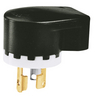 Locking Devices, Industrial, Male Plug, 15A 125V, 2-Pole 3-Wire Grounding, L5-15P, Screw Terminal, Angled 12-Position, Black and White