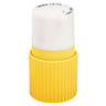 Locking Devices, Marine Grade, Female Connector Body, 15A 125V, 2-Pole 3-Wire Grounding, L5-15R, Screw Terminal, Corrosion-Resistant, Yellow