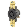 Locking Devices, Industrial, Flush Receptacle,15A 277V AC, 2-Pole 3-Wire Grounding, L7-15R, Screw Terminal, Black