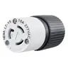 Image of 4779NC Locking Devices, Locking Devices, Industrial, Female Connector Body, 15A 277V AC, 2-Pole 3-Wire Grounding, L7-15R, Screw Terminal, Black and White