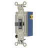 Switches and Lighting Controls, Industrial Grade, Toggle Switches, General Purpose AC, Momentary Single Pole-Double Throw Center Off, 15A 120/277V AC, Back and Side Wired, Gray