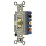 Image of 4825I Industrial Grade, Toggle Switches, General Purpose AC, Double Pole-Double Throw Center Off, 15A 120/277V AC, Back and Side Wired