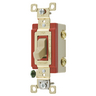 Switches and Lighting Controls, Illuminated Industrial Grade,ToggleSwitches, General Purpose AC, Single Pole, 20A 120/277V AC, Back and Side Wired, Ivory