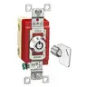 Image of 4902RKL Security Locking Industrial Grade, Toggle Switches, General Purpose AC, Double Pole, 20A 120/277V AC , Back and Side Wired, Chrome Lock