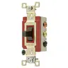 Image of 4925 Industrial Grade, Toggle Switches, General Purpose AC, Double Pole- Double Throw Center Off, 20A 120/277V AC, Back and Side Wired, Brown