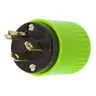 Image of 5156HVG Straight Blade Devices, HI-VIS, Commercial Grade, Male Plug, Straight, 2-Pole 3-Wire Grounding, 15A 125V, 5-15P, Single Pack, Hi-Visibility Green