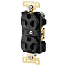 Straight Blade Devices, Receptacles, Duplex, Commercial/Industrial Grade, 2-Pole 3-Wire Grounding, Side Wired, 15A  125V, 5-15R, Black, Single Pack