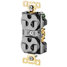 Straight Blade Devices, Receptacles, Duplex, Commercial/Industrial Grade, 2-Pole 3-Wire Grounding, Side Wired, 15A  125V, 5-15R, Gray, Single Pack