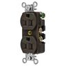 Straight Blade Devices, Weather Resistant Receptacles, Duplex, Commercial/Industrial Grade, 2-Pole 3-Wire Grounding, 15A 125V, 5-15R, Brown