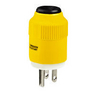 Straight Blade Devices, Commercial/Industrial Grade, Male Plug, 15A 125V, 2-Pole 3-Wire Grounding, 5-15P, Yellow