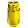 Straight Blade Devices, Commercial/Industrial Grade, Female Connector, 15A 125V, 2-Pole 3-Wire Grounding, 5-15R, Yellow