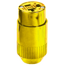 Straight Blade Devices, Female Connector Body, Valise Series, Commercial Grade, Straight, 2-Pole 3-Wire Grounding, 20A 125V, 5-20R, Yellow, Single Pack
