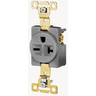 Straight Blade Devices, Receptacles, Single, Commercial/Industrial Grade, 2-Pole 3-Wire Grounding, 20A 250V, 6-20R, Gray, Single Pack