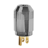 Straight Blade Devices, Male Plug, Heavy Duty, Industrial/Commercial Grade, Straight, 2-Pole 3-Wire Grounding, 15A 125V, 5-15P, Gray, Single Pack