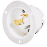 Locking Devices, Industrial, Flanged Inlet, 20A 125V, 2-Pole 3-Wire Grounding, L5-20P, Screw Terminal, White