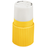 Locking Devices, Marine Grade, Female Nylon Connector Body, 20A 125V, 2-Pole 3-Wire Grounding, L5-20R, Screw Terminal, Yellow/White, Corrosion Resistant