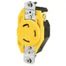 Image of 70530FRCR Locking Devices, Marine Grade, Flush Receptacle, 30A 125V, 2-Pole 3-Wire Grounding, L5-30R, Screw Terminal, Yellow, Corrosion Resistant