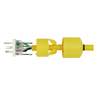 Locking Devices, Marine Grade, Male Plug, 30A 125V, 2-Pole 3-Wire Grounding, L5-30P, Screw Terminal, Yellow, Corrosion Resistant