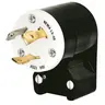 Image of 70530NP Locking Devices, Industrial, Male Plug, 30A 125V, 2-Pole 3-Wire Grounding, L5-30P, Screw Terminal, Black and White